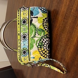 Vera Bradley Floral Wristlet - Green, Blue, Yellow